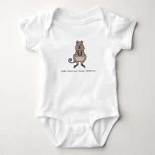 Aussie wildlife - Cute happy - QUOKKA -  Baby Bodysuit