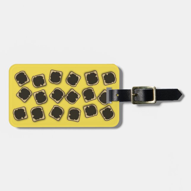 Aussie Yeast Extract on Toast Luggage Tag (Front Horizontal)