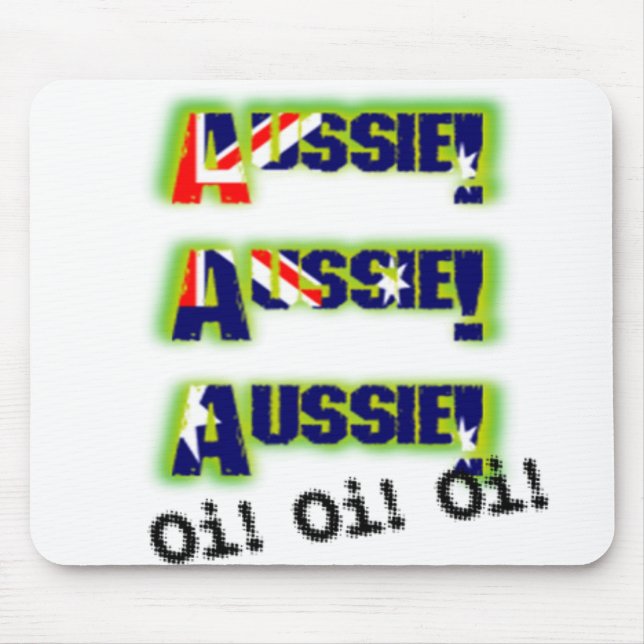 AussieAussieAussie_OiOiOi Mouse Pad (Front)