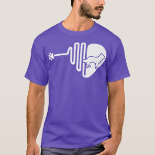 Aussiepom Dog Paw Heartbeat Pet Owner Veterinarian T-Shirt