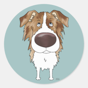Aussies - Big Nose and Butt Classic Round Sticker