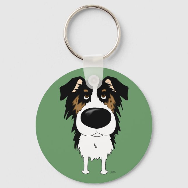 Aussies - Big Nose and Butt Key Ring (Front)