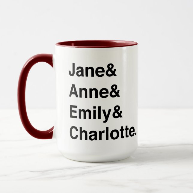 Austen and Brontes mug (Left)