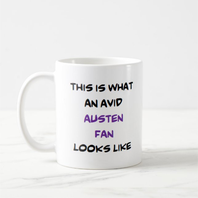 austen jane fan, avid coffee mug (Left)