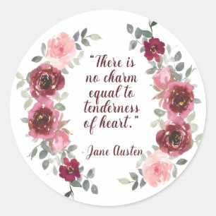 Austen There is No Charm Quote Classic Round Sticker