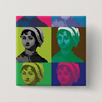 AustenPop -- Jane Austen style 15 Cm Square Badge