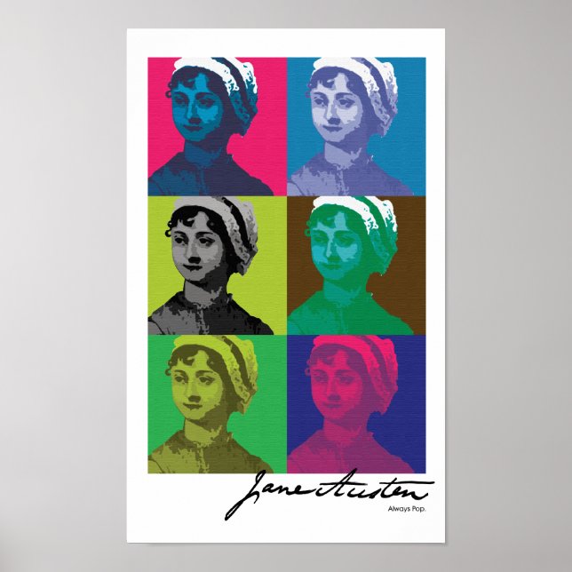 AustenPop -- Jane Austen style Poster (Front)