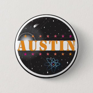austin2 6 cm round badge