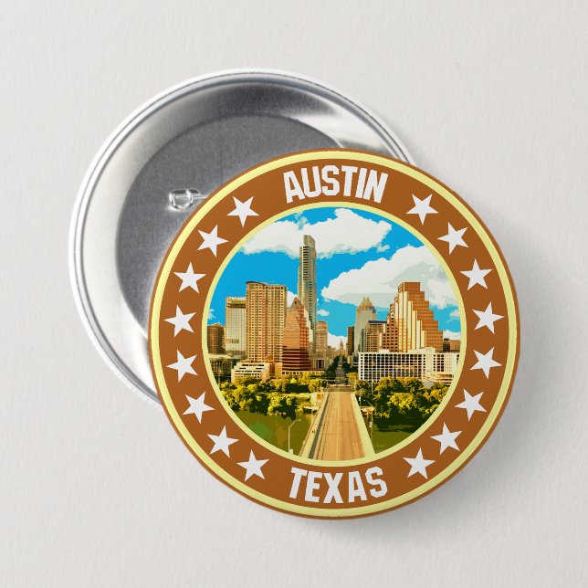 Austin                                             7.5 cm round badge (Front & Back)