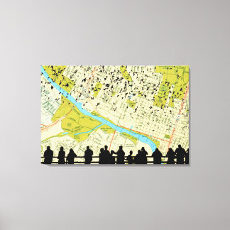 Austin Bats Congress Bridge flying Canvas Print