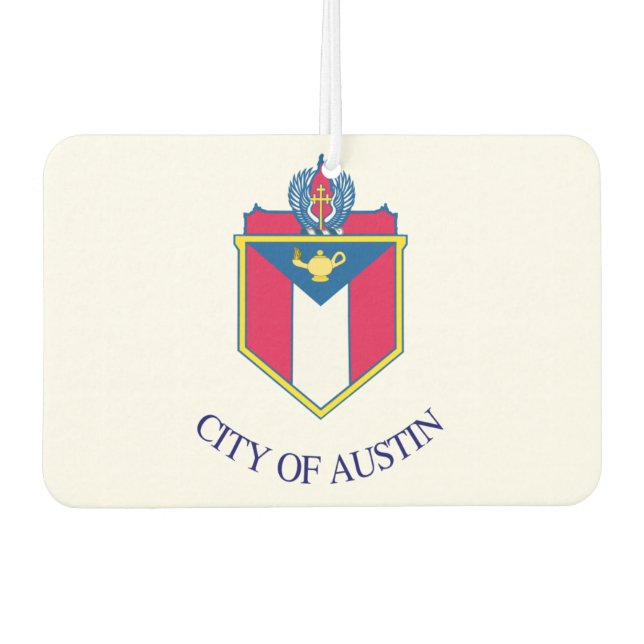 Austin city flag car air freshener (Front)