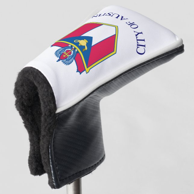 Austin city flag golf head cover (3/4 Front)