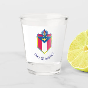 Austin city flag shot glass