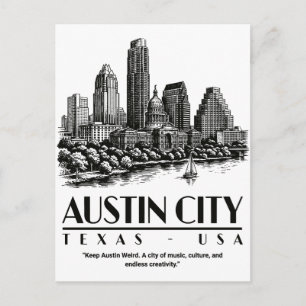 Austin City Texas USA Postcard