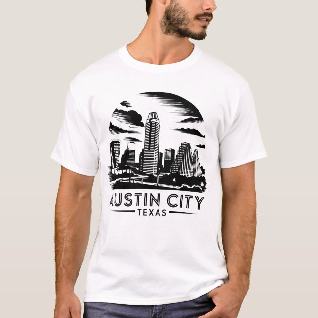 Austin City Texas USA T-Shirt (Front)