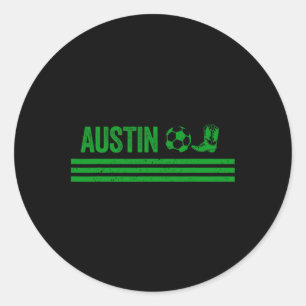 Austin Cowboy Boot Football Club Classic Round Sticker
