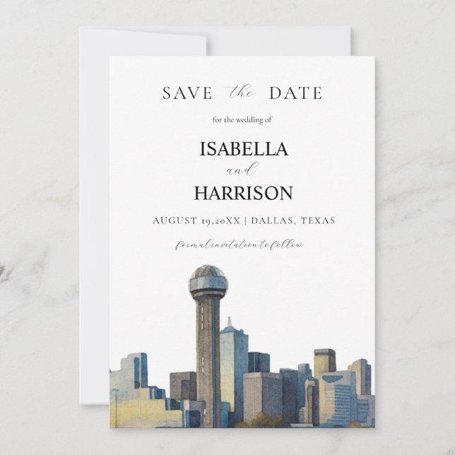 AUSTIN Dallas Save the Date Template (Front)