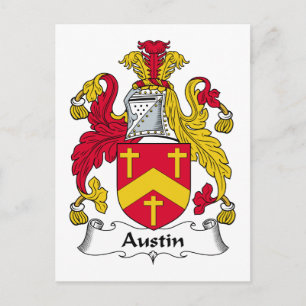 Austin Family Crest Postcard