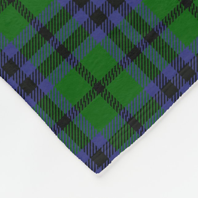 Austin Family Tartan Plaid Pattern Fleece Blanket (Corner)