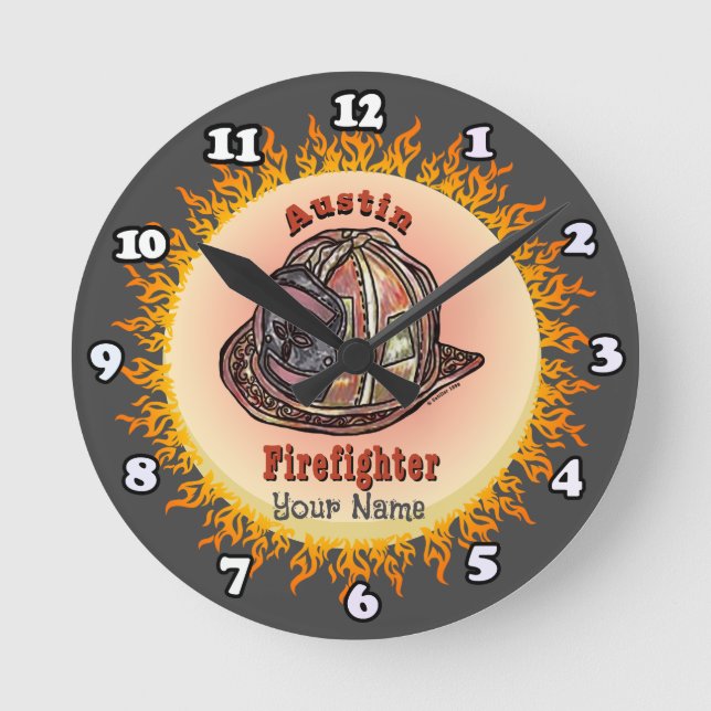 Austin Firefighter  clock (Front)