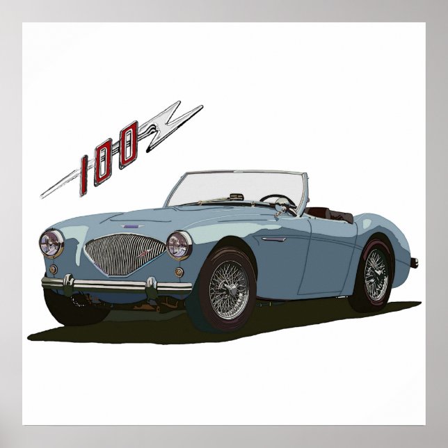 Austin Healey 100 Poster (Front)