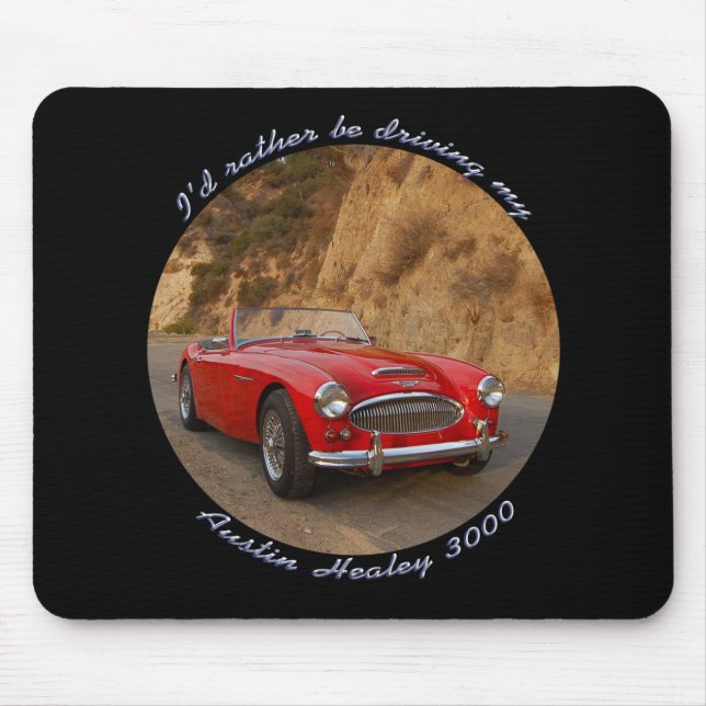 Austin Healey Red Sportscar Mousepad (Front)