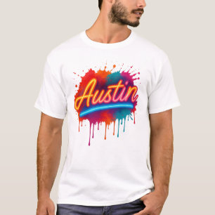 Austin Neon Street Art & Poster Design T-Shirt