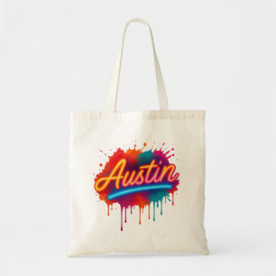 Austin Neon Street Art & Poster Design Tote Bag
