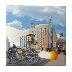 Austin Panorama of Skyline Ceramic Tile