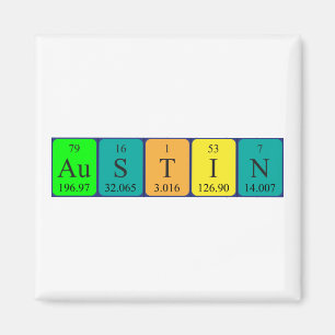 Austin periodic table name magnet