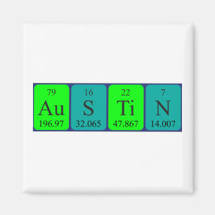 Austin periodic table name magnet