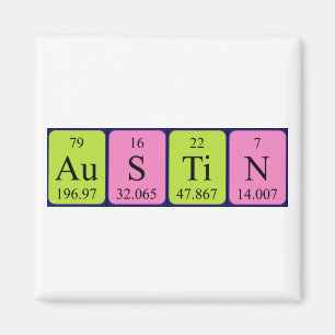Austin periodic table name magnet