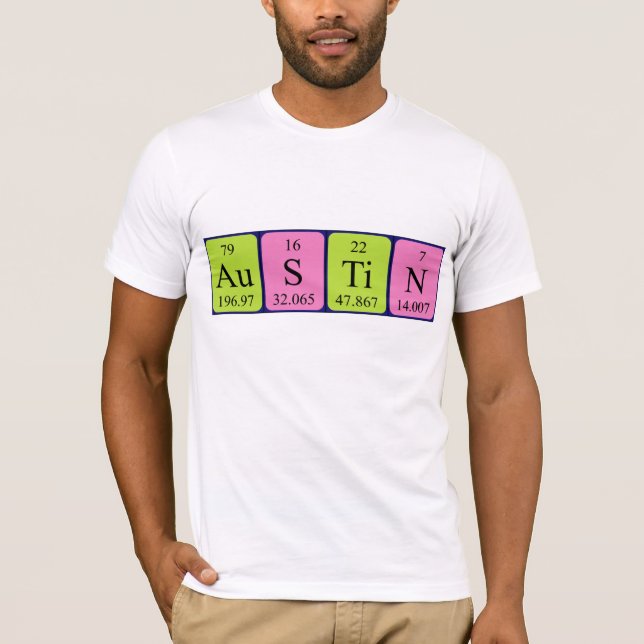 Austin periodic table name shirt (Front)