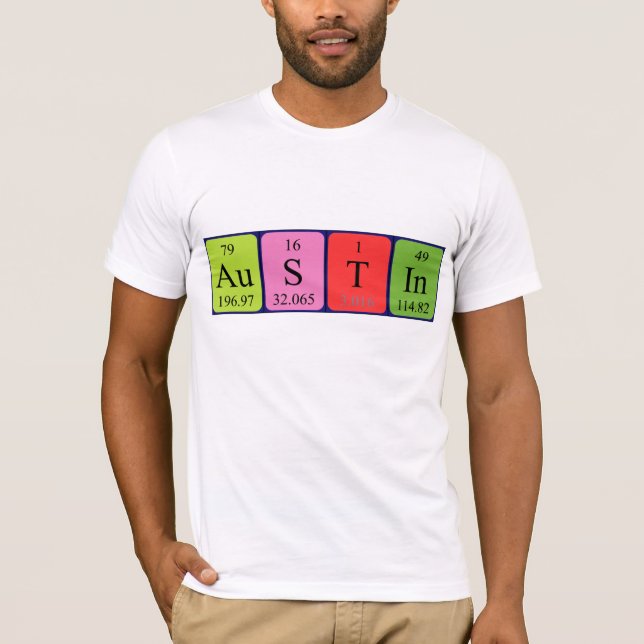 Austin periodic table name shirt (Front)