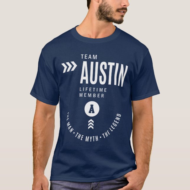 Austin Personalised Name Birthday Gift T-Shirt (Front)