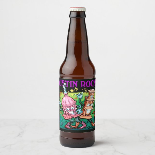 Austin Rocks Beer Bottle Label (Front)