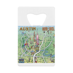 Austin Round Rock Texas Fun Map