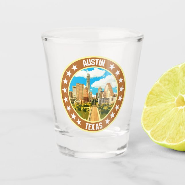 Austin                                             shot glass (Front)