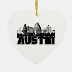Austin Skyline Ceramic Ornament