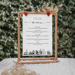 Austin Skyline Wedding Dinner Menu Card 5x7<br><div class="desc">The Skyline Collection is a stunning assortment of meticulously sketched city skylines that capture the essence of iconic urban landscapes. Perfectly suited for metropolitan weddings or destination weddings alike,  this collection embodies the timeless charm of cityscapes and brings an elegant touch to your special day.</div>