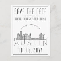 Austin | Stylised Skyline Save the Date
