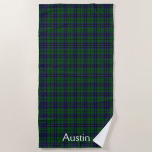 Austin Tartan Plaid Beach Towel