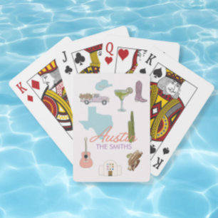 Austin Texas Bachelorette Wedding Playing Cards