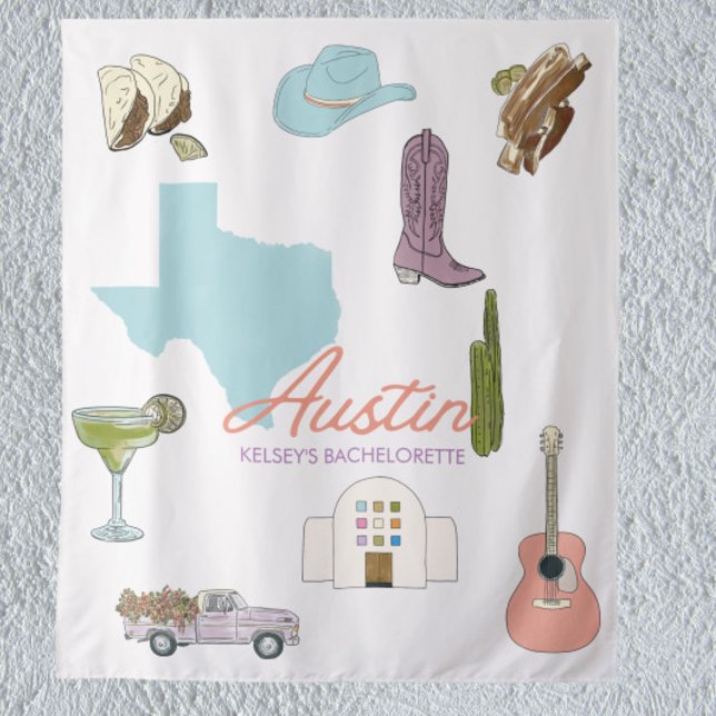 Austin Texas Bachelorette Wedding  Tapestry (Creator Uploaded)