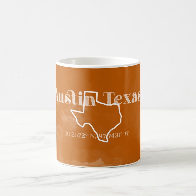 Austin Texas Burnt Orange Mug (Center)