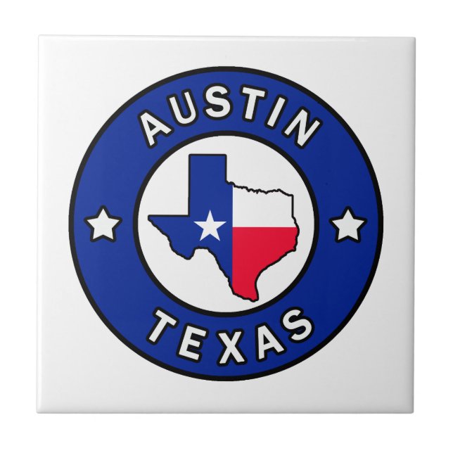 Austin Texas Ceramic Tile (Front)