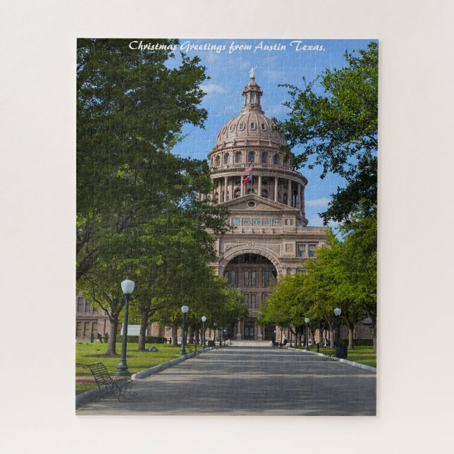 Austin Texas. Christmas Greetings Jigsaw Puzzle (Vertical)