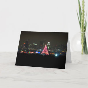 Austin Texas Christmas Trail of Lights Skyline Holiday Card