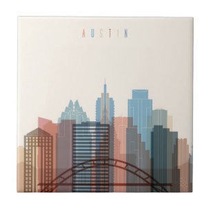 Austin, Texas   City Skyline Ceramic Tile