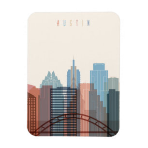 Austin, Texas City Skyline Magnet
